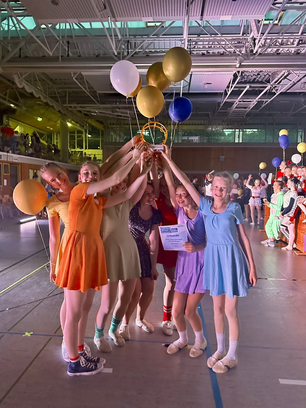 Turnerinnen des ASV Rimpar beim Bavarian Wheel-Show-Contest mit 1. Platz