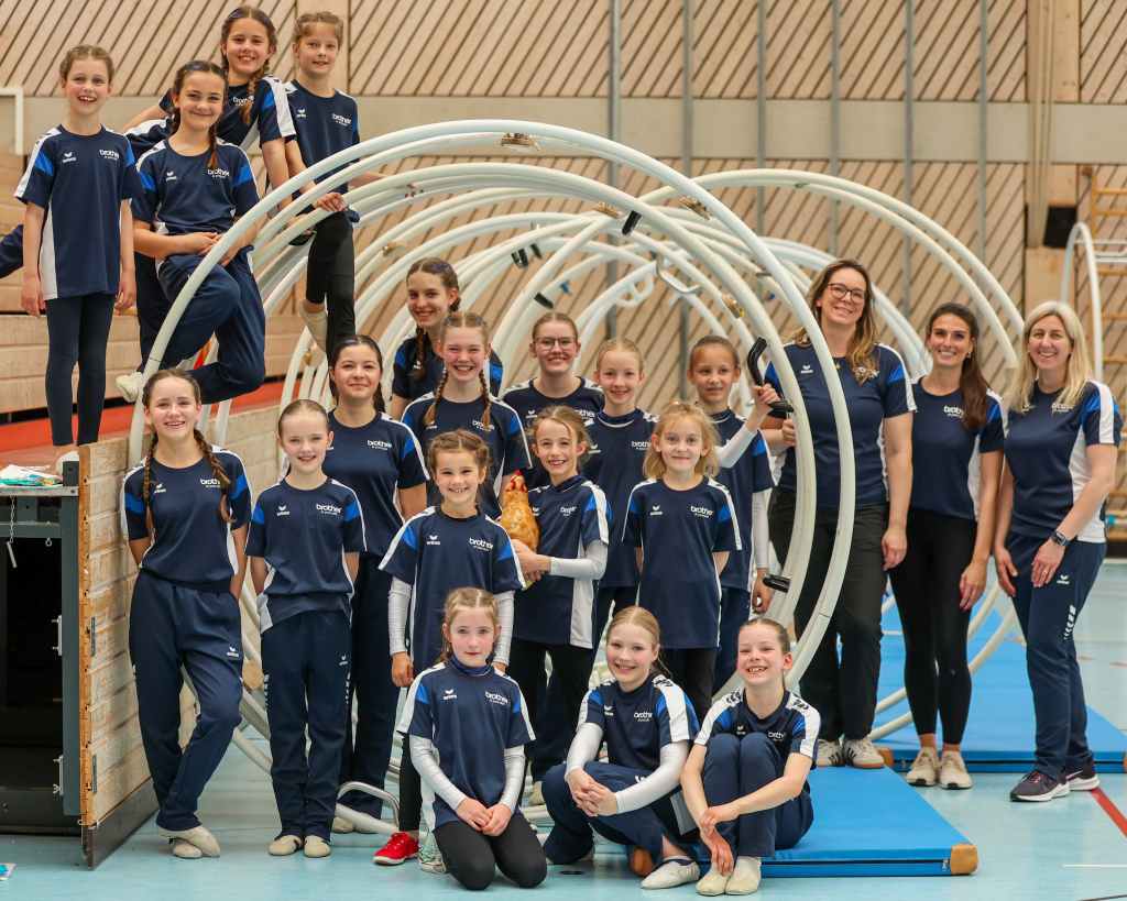 Gruppenbild der Turner:innen des ASV Rimpar beim Gauwettkampf